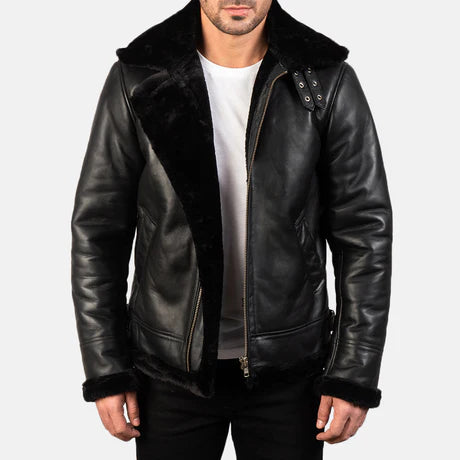 Francis B-3 Red Leather Bomber Jacket