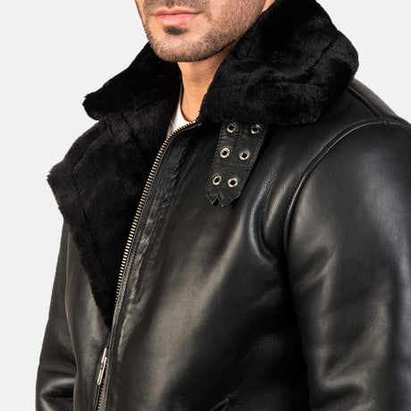 Francis B-3 Red Leather Bomber Jacket