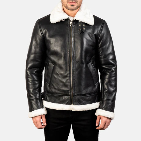Francis B-3 Red Leather Bomber Jacket
