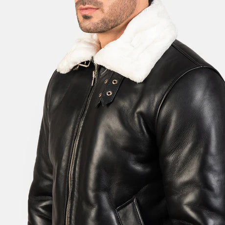 Francis B-3 Red Leather Bomber Jacket