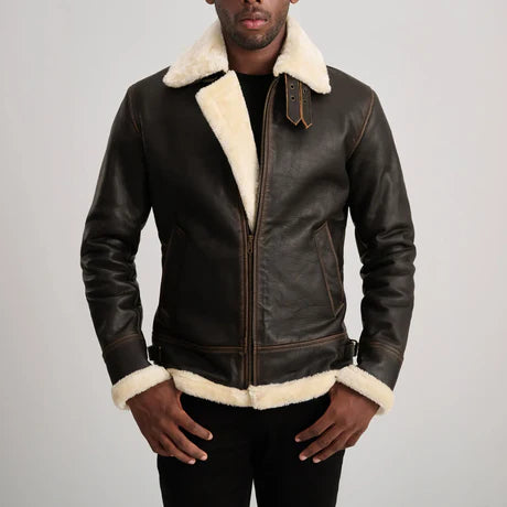 Francis B-3 Red Leather Bomber Jacket