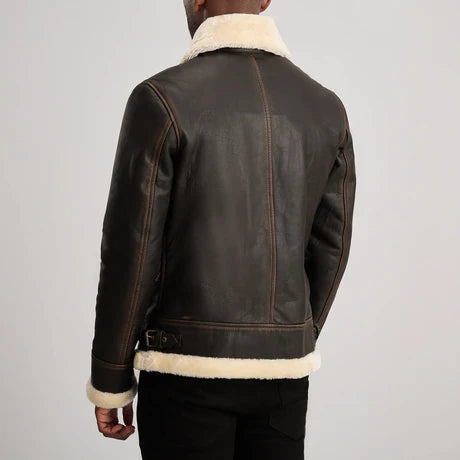 Francis B-3 Red Leather Bomber Jacket