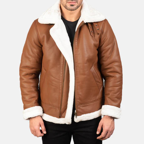 Francis B-3 Red Leather Bomber Jacket