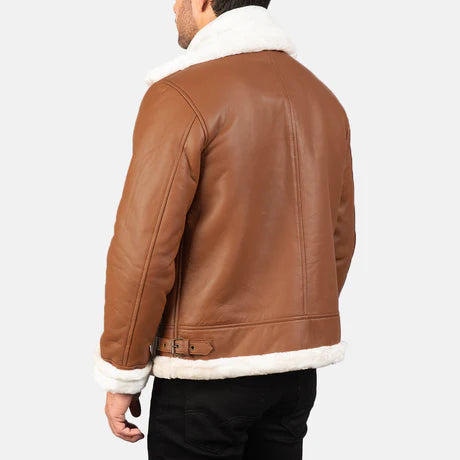 Francis B-3 Red Leather Bomber Jacket