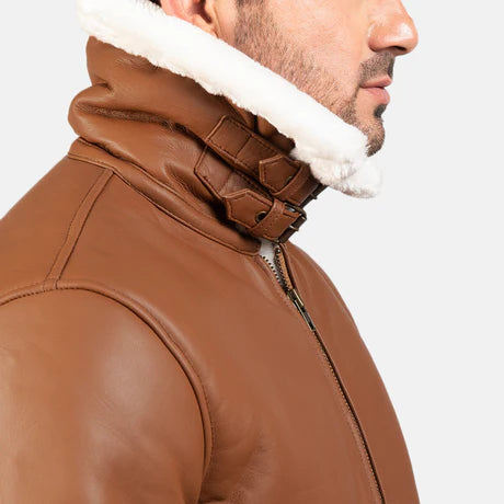 Francis B-3 Red Leather Bomber Jacket