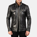 Hudson Brown Leather Biker Jacket
