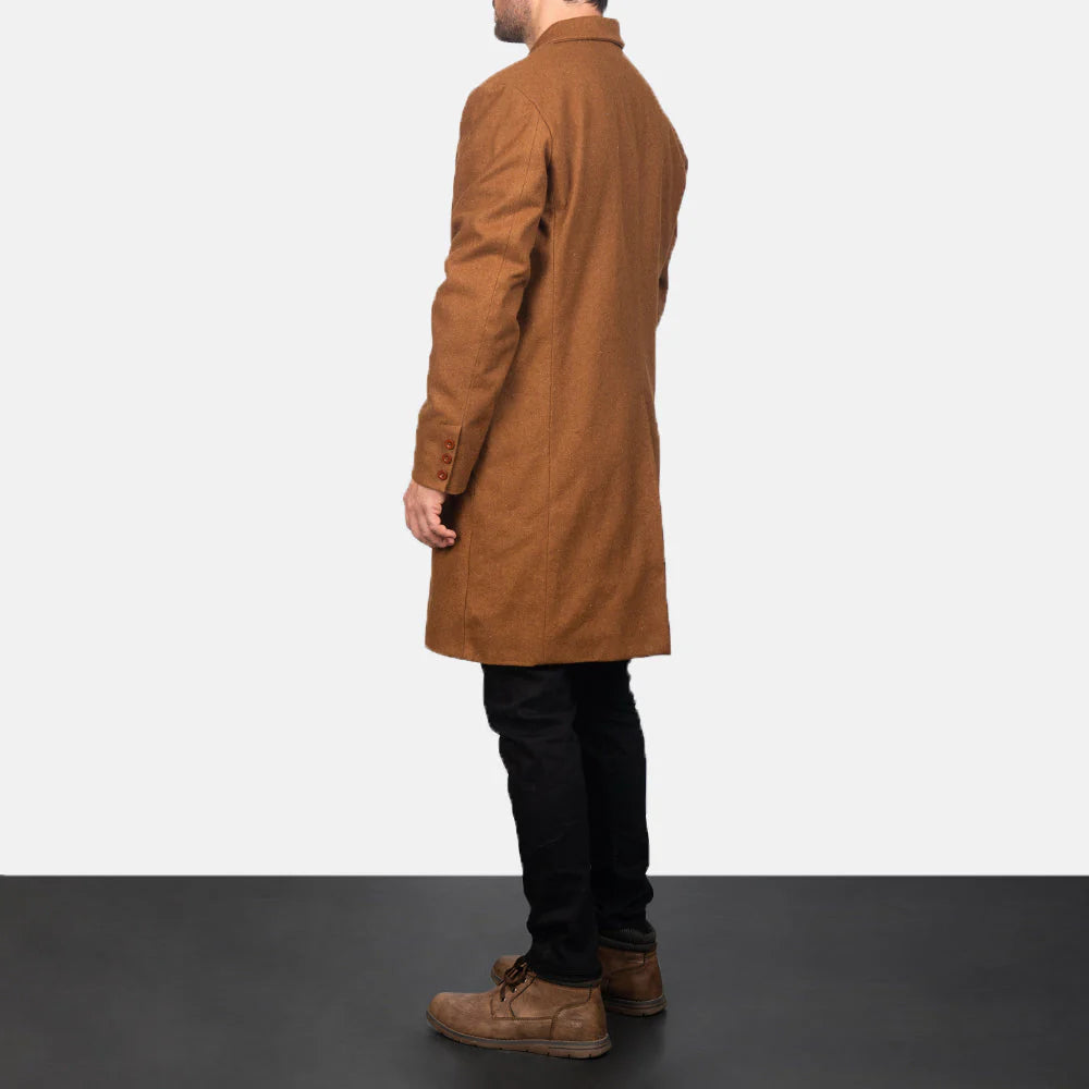 Claud Grey Wool Double Breasted Coat
