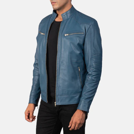 Mack Black Leather Biker Jacket