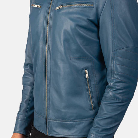 Mack Black Leather Biker Jacket