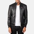 Moda Maroon Leather Bomber Jacket