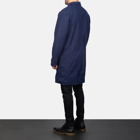 Claud Grey Wool Double Breasted Coat