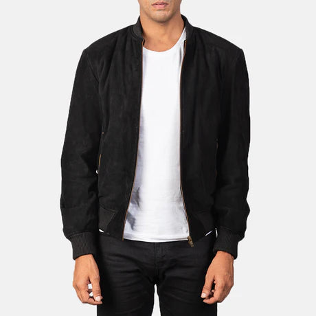 Shane Mocha Suede Bomber Jacket