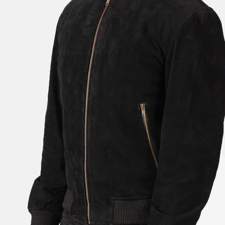 Shane Mocha Suede Bomber Jacket
