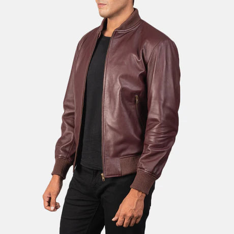 Shane Brown Leather Bomber Jacket