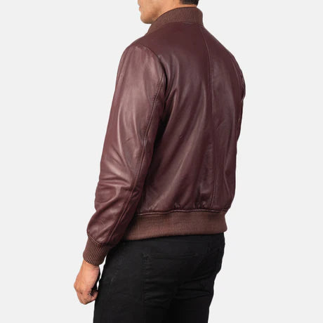 Shane Brown Leather Bomber Jacket