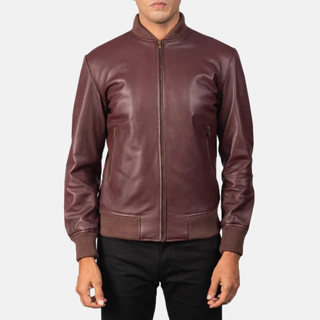 Shane Brown Leather Bomber Jacket