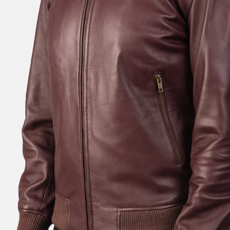 Shane Brown Leather Bomber Jacket