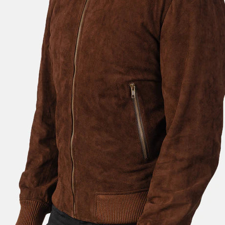 Shane Brown Leather Bomber Jacket