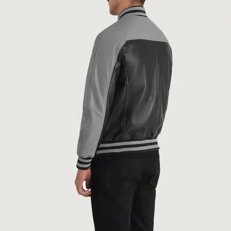 Terrance Black & Red Leather Varsity Jacket