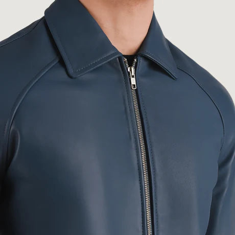 Walton Black Leather Varsity Jacket