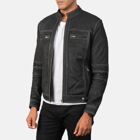Youngster Black Leather Biker Jacket