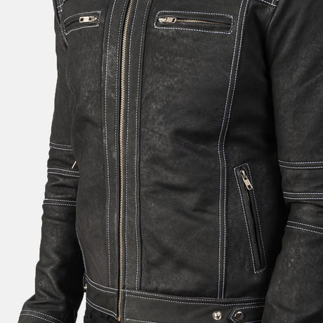 Youngster Black Leather Biker Jacket