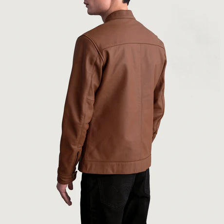 Zen Tumbled Black Leather Biker Jacket