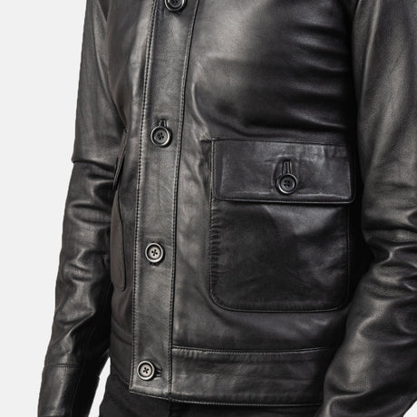 Columbus Brown Leather Bomber Jacket