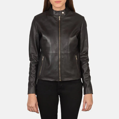 Rave Black Leather Biker Jacket