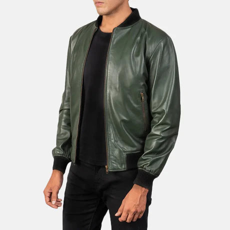 Shane Brown Leather Bomber Jacket