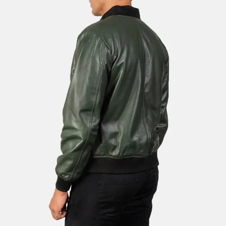 Shane Brown Leather Bomber Jacket