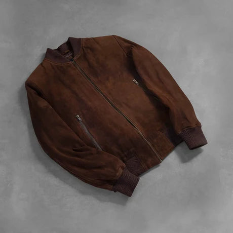Shane Brown Leather Bomber Jacket