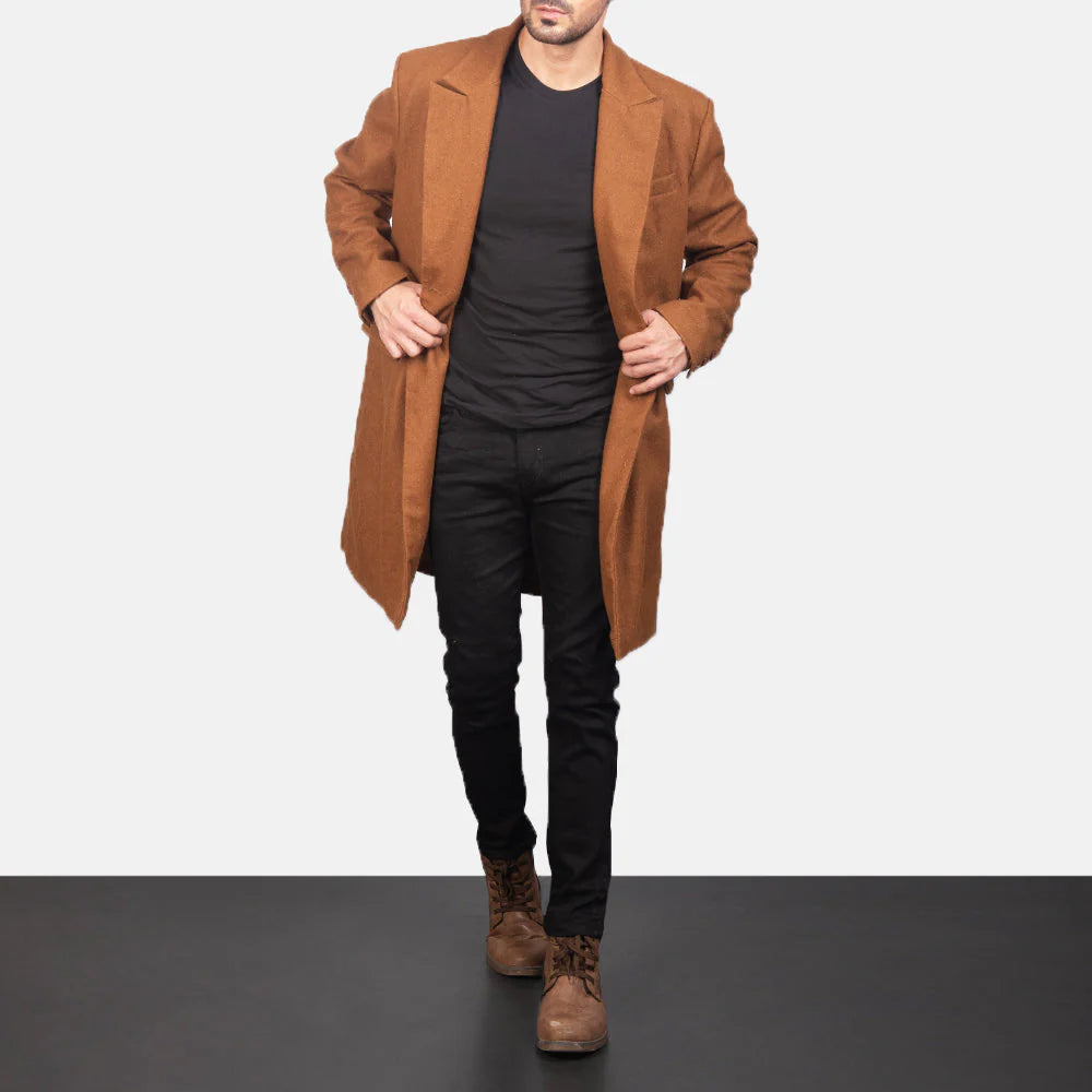 Claud Grey Wool Double Breasted Coat