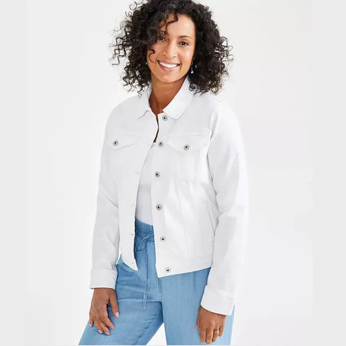 Classic White Denim Jacket