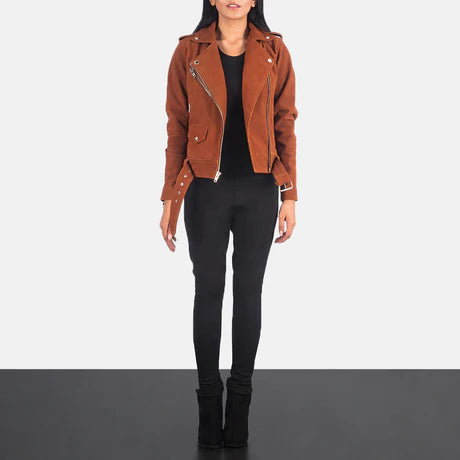 Alison Brown Leather Biker Jacket