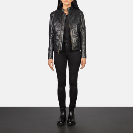 Women's Black Leather Jacket
