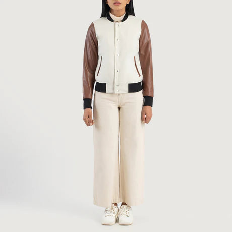 Savant Black & White Hybrid Varsity Jacket