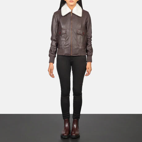 Stella G-1 Black Leather Bomber Jacket
