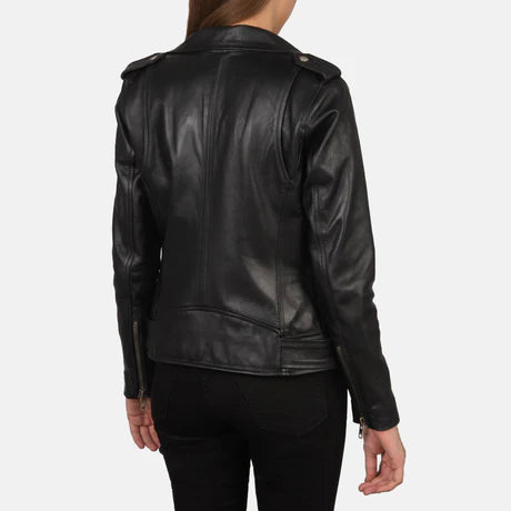 Alison Brown Leather Biker Jacket