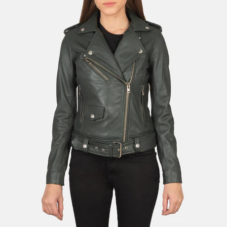 Alison Brown Leather Biker Jacket