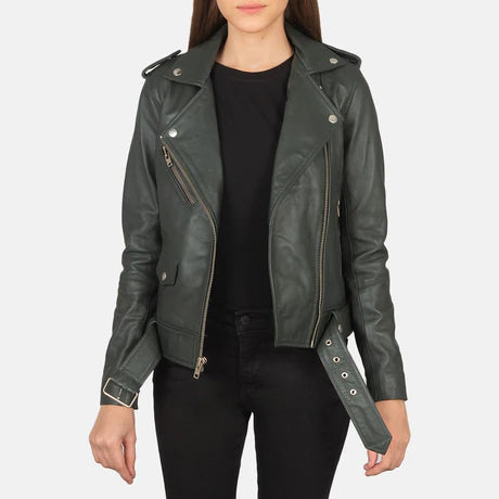 Alison Brown Leather Biker Jacket