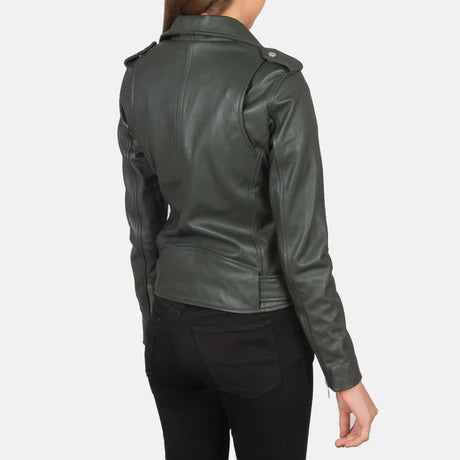Alison Brown Leather Biker Jacket