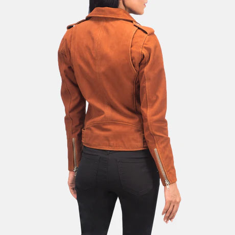 Alison Brown Leather Biker Jacket
