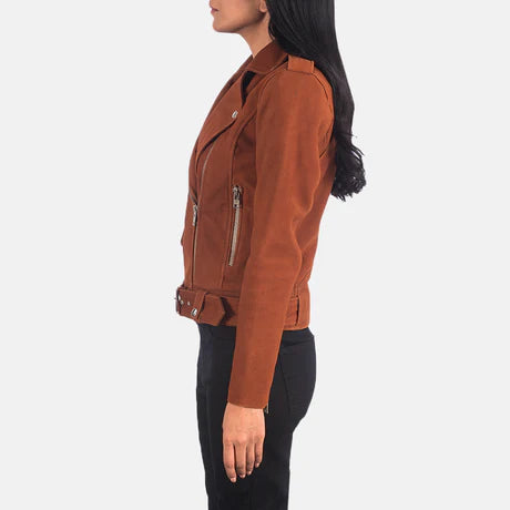 Alison Brown Leather Biker Jacket
