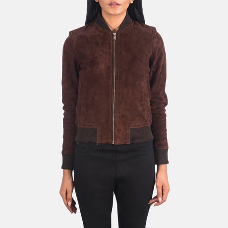 Bliss Black Leather Bomber Jacket
