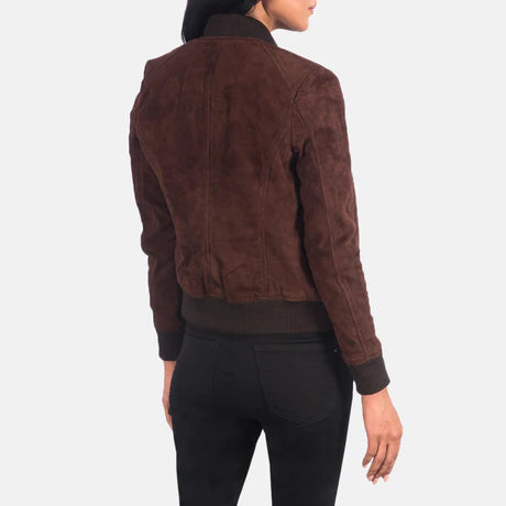Bliss Black Leather Bomber Jacket