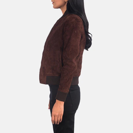 Bliss Black Leather Bomber Jacket