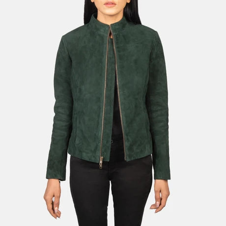 forest green leather jacket