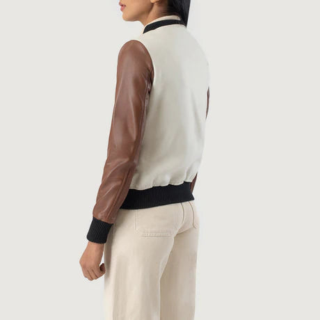Savant Black & White Hybrid Varsity Jacket