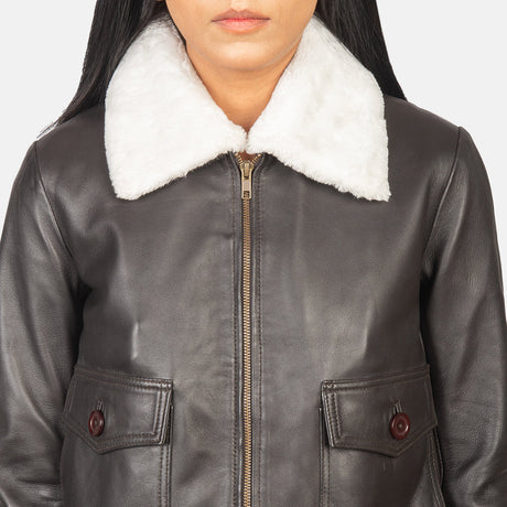 Stella G-1 Black Leather Bomber Jacket